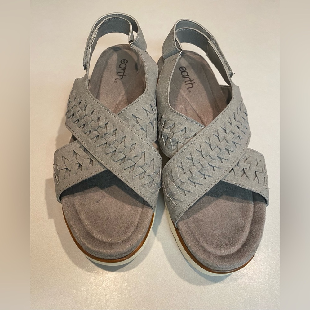 Earth Etulia3-T Sandals Gray Grey Womens Ortho Comfort sz 10